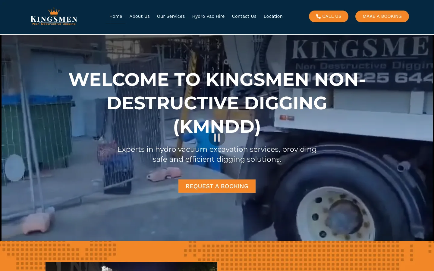 Kingsmen NDD website, desktop view